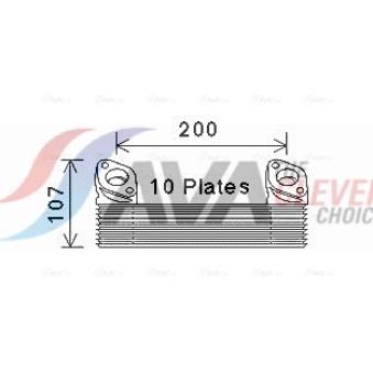 Radiateur d'huile AVA QUALITY COOLING OEM A0011883101 Radiateur d'huile AVA QUALITY COOLING OEM A0011883101