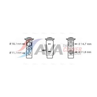 Détendeur, climatisation AVA QUALITY COOLING OEM A1718300184 Détendeur, climatisation AVA QUALITY COOLING OEM A1718300184