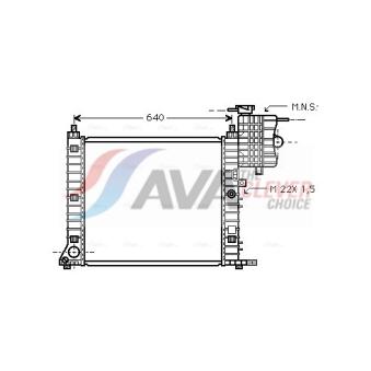 Radiateur, refroidissement du moteur AVA QUALITY COOLING OEM A6385011601