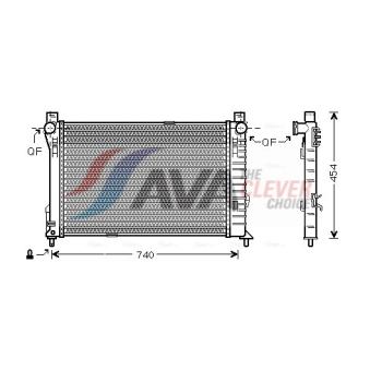 Radiateur, refroidissement du moteur AVA QUALITY COOLING OEM 2035002303