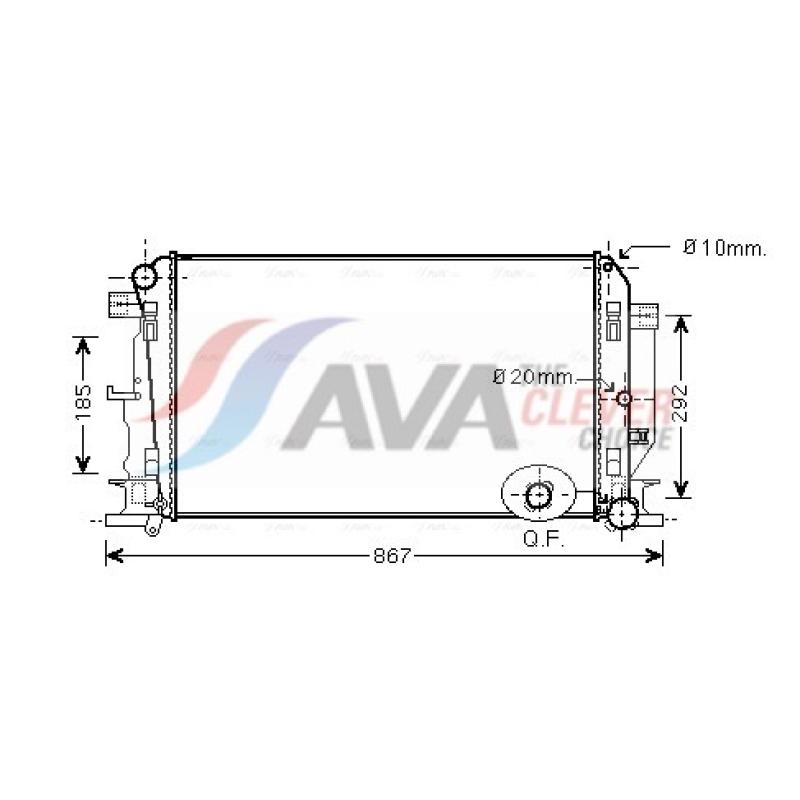 Radiateur, refroidissement du moteur AVA QUALITY COOLING MS2402 - Visuel 1