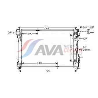 Radiateur, refroidissement du moteur AVA QUALITY COOLING OEM A0995002603