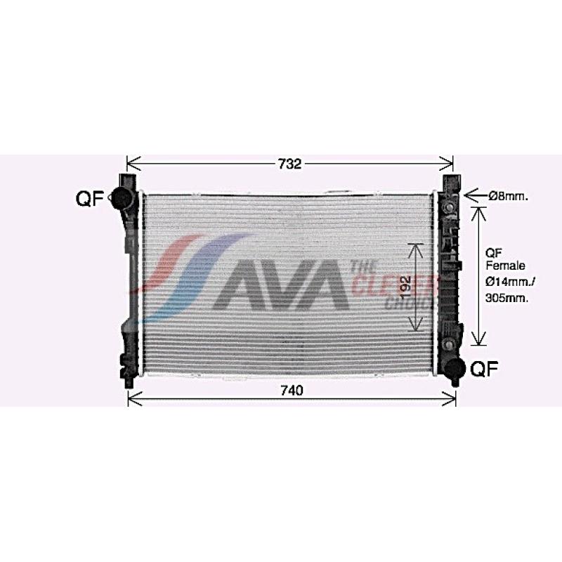Radiateur, refroidissement du moteur AVA QUALITY COOLING MS2727 - Visuel 1