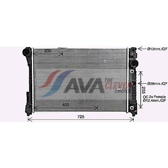 Radiateur, refroidissement du moteur AVA QUALITY COOLING MS2729