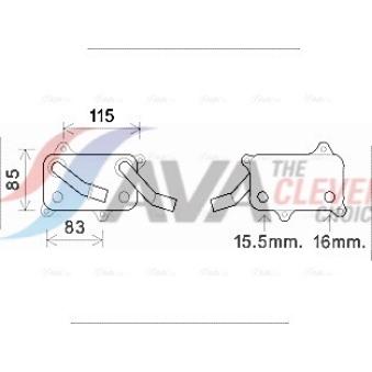 Radiateur d'huile AVA QUALITY COOLING MS3555