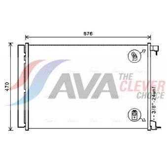 Condenseur, climatisation AVA QUALITY COOLING MS5678D