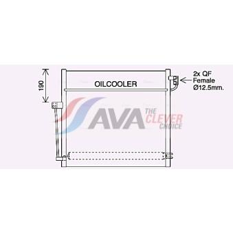 Condenseur, climatisation AVA QUALITY COOLING MS5707D