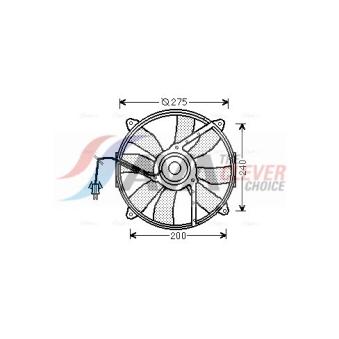 Ventilateur, refroidissement du moteur AVA QUALITY COOLING MS7520