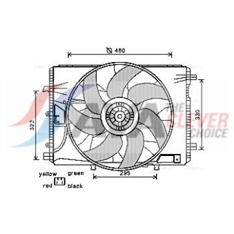 Ventilateur, refroidissement du moteur AVA QUALITY COOLING MS7522