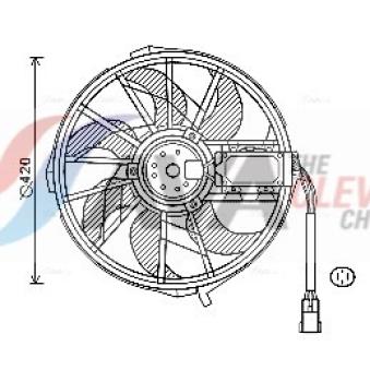 Ventilateur, refroidissement du moteur AVA QUALITY COOLING OEM 1698203542