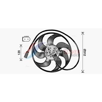 Ventilateur, refroidissement du moteur AVA QUALITY COOLING [MS7764]