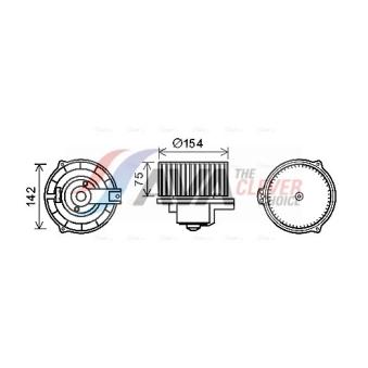 Moteur électrique, pulseur d'air habitacle AVA QUALITY COOLING MS8620
