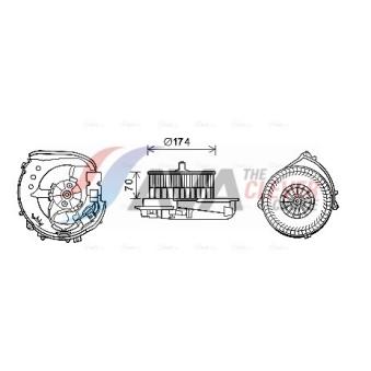 Moteur électrique, pulseur d'air habitacle AVA QUALITY COOLING MS8622
