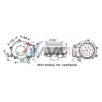 Moteur électrique, pulseur d'air habitacle AVA QUALITY COOLING MS8643
