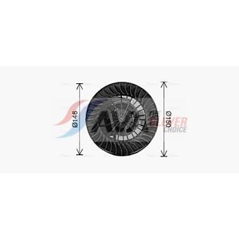 Moteur électrique, pulseur d'air habitacle AVA QUALITY COOLING [MS8766]