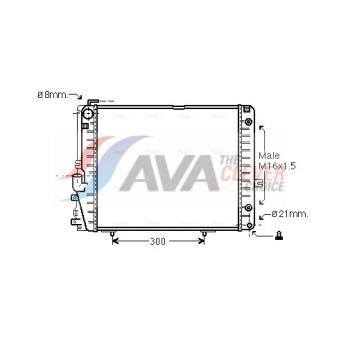 Radiateur, refroidissement du moteur AVA QUALITY COOLING MSA2072
