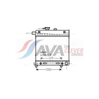 Radiateur, refroidissement du moteur AVA QUALITY COOLING MSA2150