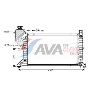 Radiateur, refroidissement du moteur AVA QUALITY COOLING MSA2300