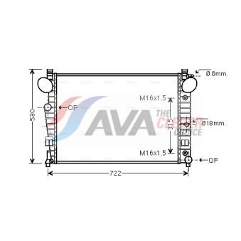 Radiateur, refroidissement du moteur AVA QUALITY COOLING MSA2301