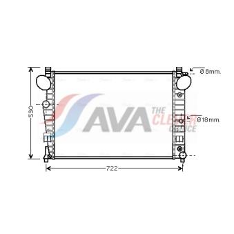Radiateur, refroidissement du moteur AVA QUALITY COOLING OEM 2205000103