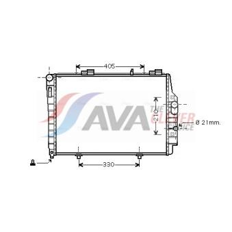 Radiateur, refroidissement du moteur AVA QUALITY COOLING MSA2337