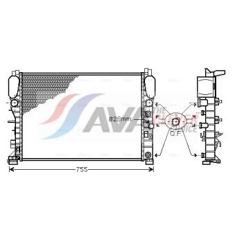 Radiateur, refroidissement du moteur AVA QUALITY COOLING MSA2342