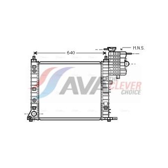 Radiateur, refroidissement du moteur AVA QUALITY COOLING OEM 6385013401