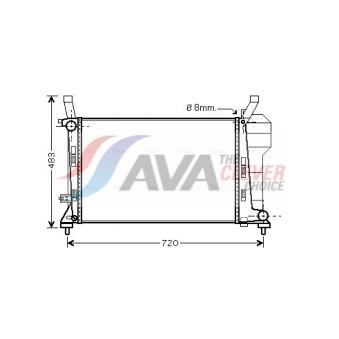 Radiateur, refroidissement du moteur AVA QUALITY COOLING OEM 1695000303