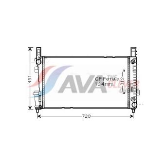 Radiateur, refroidissement du moteur AVA QUALITY COOLING OEM 1695000403
