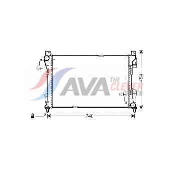 Radiateur, refroidissement du moteur AVA QUALITY COOLING MSA2463