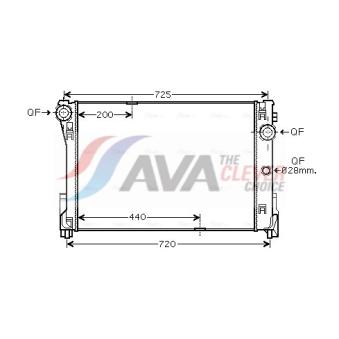 Radiateur, refroidissement du moteur AVA QUALITY COOLING OEM 2045000303