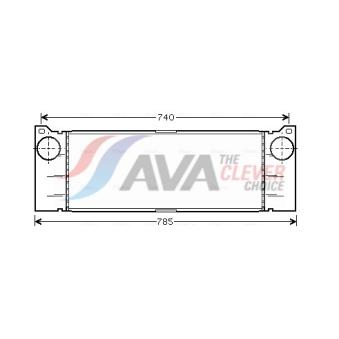 Intercooler, échangeur AVA QUALITY COOLING OEM A6395010801