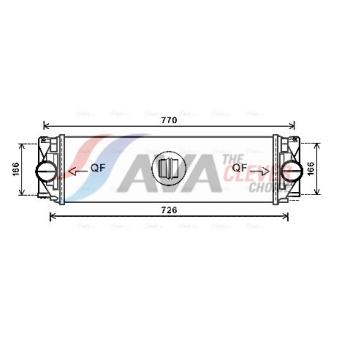 Intercooler, échangeur AVA QUALITY COOLING MSA4582