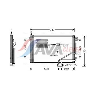 Condenseur, climatisation AVA QUALITY COOLING MSA5298D
