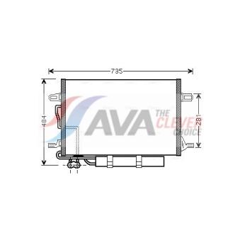 Condenseur, climatisation AVA QUALITY COOLING OEM A2115000654 Condenseur, climatisation AVA QUALITY COOLING OEM A2115000654