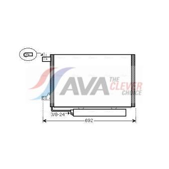 Condenseur, climatisation AVA QUALITY COOLING OEM A1695000054