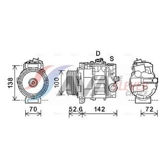 Compresseur, climatisation AVA QUALITY COOLING OEM 0022305311