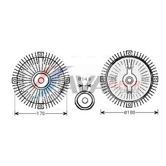 Embrayage, ventilateur de radiateur AVA QUALITY COOLING MSC466