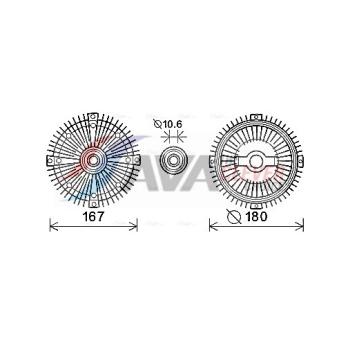Embrayage, ventilateur de radiateur AVA QUALITY COOLING MSC499