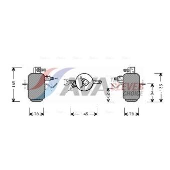 Filtre déshydratant, climatisation AVA QUALITY COOLING MSD003