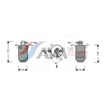 Filtre déshydratant, climatisation AVA QUALITY COOLING MSD005