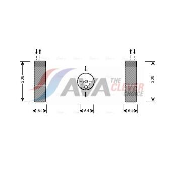 Filtre déshydratant, climatisation AVA QUALITY COOLING MSD053
