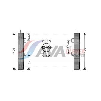 Filtre déshydratant, climatisation AVA QUALITY COOLING MSD090