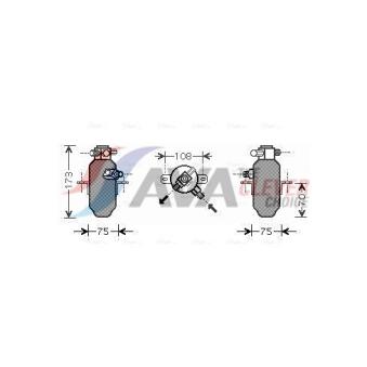 Filtre déshydratant, climatisation AVA QUALITY COOLING OEM 1298300083 Filtre déshydratant, climatisation AVA QUALITY COOLING OEM 1298300083