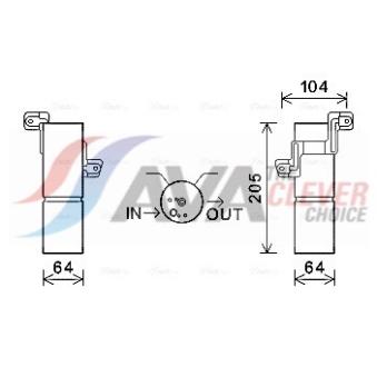 Filtre déshydratant, climatisation AVA QUALITY COOLING [MSD597]