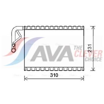 Evaporateur climatisation AVA QUALITY COOLING MSV544