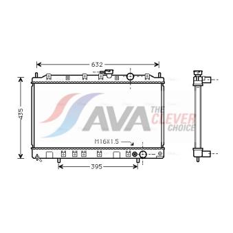 Radiateur, refroidissement du moteur AVA QUALITY COOLING MT2080