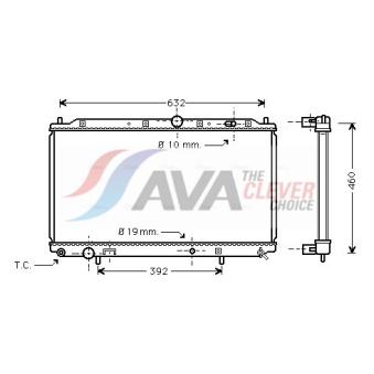 Radiateur, refroidissement du moteur AVA QUALITY COOLING MT2116