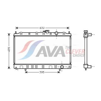 Radiateur, refroidissement du moteur AVA QUALITY COOLING MT2130