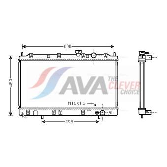 Radiateur, refroidissement du moteur AVA QUALITY COOLING [MT2136]